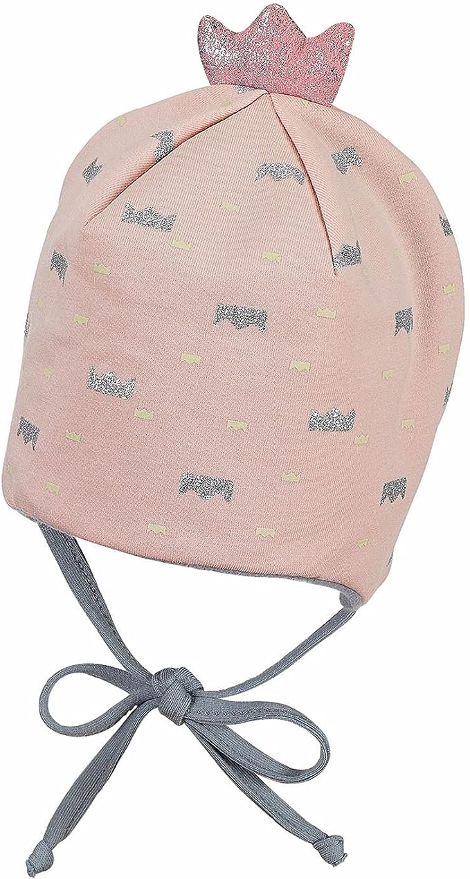 Sterntaler - Baby Girl Hat With Glitter Crown  Princess Soft Pink