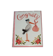 Load image into Gallery viewer, Love Light Paper Greeting Cards- Congrats Stork

