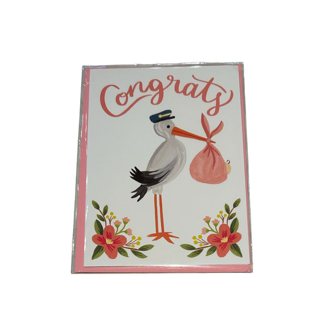 Love Light Paper Greeting Cards- Congrats Stork