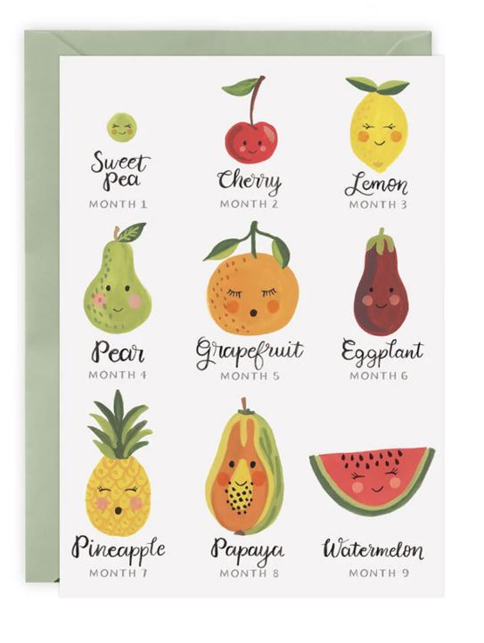 Love Light Paper Fruit Pregnancy - Card