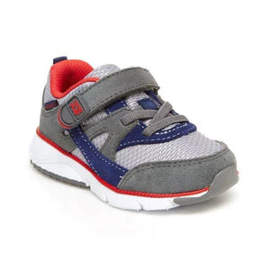 STRIDE RITE MADE2PLAY ACE SNEAKER - GREY/NAVY/RED