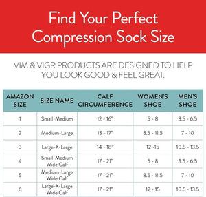 Vim & Vigor- Women's Knee High Compression Socks