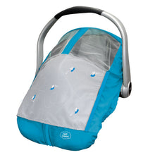 Load image into Gallery viewer, Petit Coulou Summer Car Seat Cover - Blue/Grey
