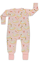 Load image into Gallery viewer, Good Luck Sock - Swans Baby Pajamas
