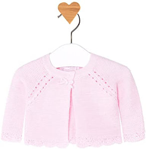 Sustainable cotton cardigan newborn pink 325