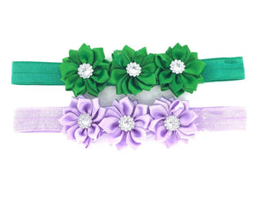 Triple Satin Flower Headband Set