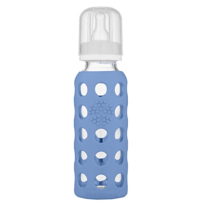 LifeFactory - 9 oz Glass Bottle- Blueberry