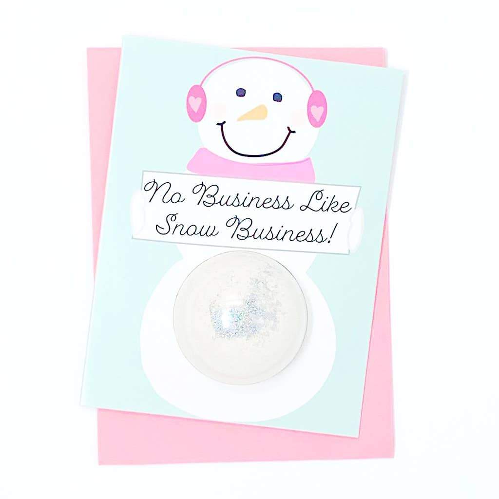 Feeling Smitten Bath Bomb Fizzy Card - No Business Like Snow Business