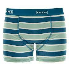 Kickee Pants Mens Print Boxer Brief-Seaside Cafe Stripe