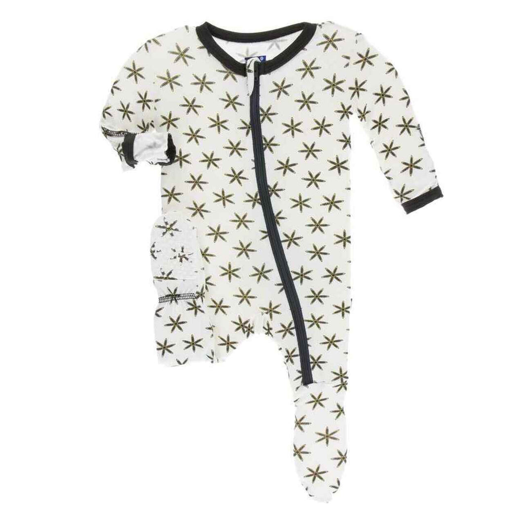 Kickee Pants-Footie with Zipper-Star Anise