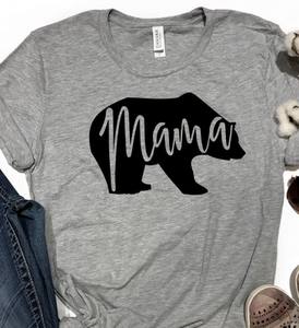 Mama bear grey tee