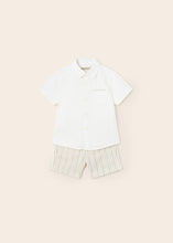 Load image into Gallery viewer, Mayoral dressy linen shorts set - beige 1295
