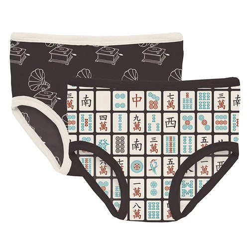 Kickee Pants Underwear Set- Midnight Gramophone and Mahjong