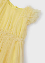 Load image into Gallery viewer, Mayoral Yellow Tulle Dress with Ruffles 3918
