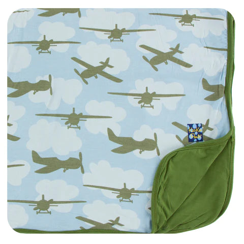 Kickee Pants- Toddler Blanket- Pond Airplanes