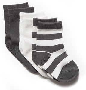Kickee Socks 3pack- Grey/White