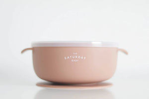The Saturday Baby- The Silicone Suction Bowl- Coral